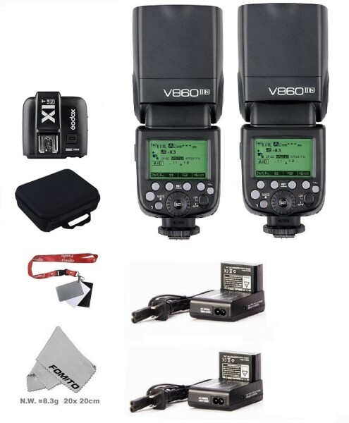 GODOX V860IINカメラフラッシュ2個セット品 TTLpioneering Li-ion Camera Flash Nikon DSLRカメラに適用