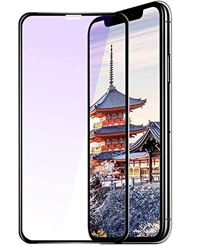 iPhone11 Pro/iPhone X/XS ガラスフィルム ブルーライトカット Siwoto 旭硝子ガラス製 超薄型0.25mm 液晶保護フィルム 高透過率 貼り付