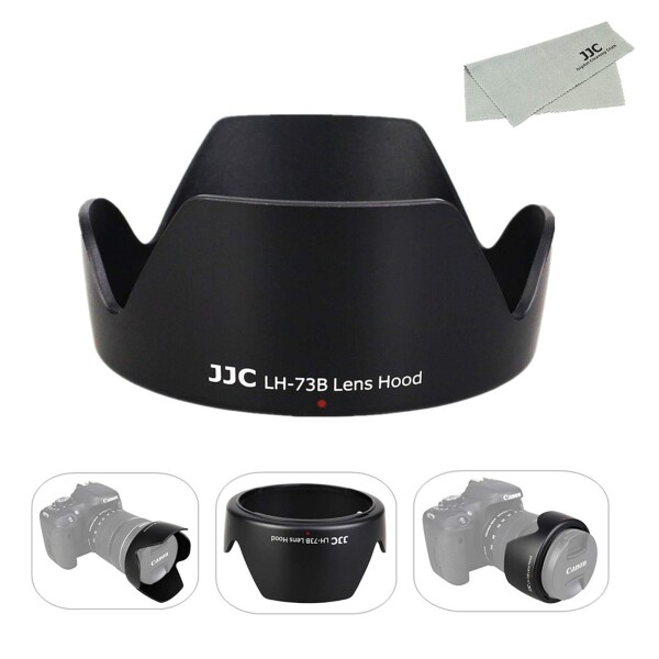 JJC 可逆式 レンズフード Canon EF-S 18-135mm F3.5-5.6 IS & EF-S 18-135mm F3.5-5.6 IS STM レンズ 用 EW-73B 互換