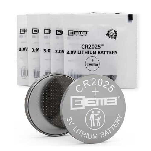 EEMB 5パックCR 2025電池3 Vリチウム電池ボタンコイン電池2025キーFOB、電卓、コインカウンタ、腕時計、心拍数モニタ、グルコースモニタ