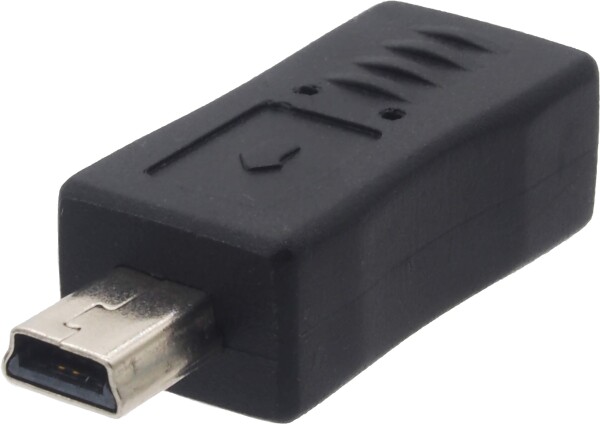 オーディオファン USB変換アダプタ microUSB メス → miniUSB オス 端子長7.5mm （ロングタイプ）