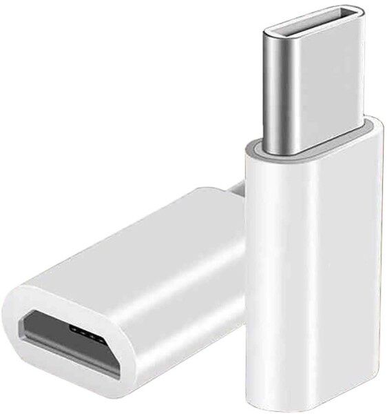 オーディオファン USB-C変換アダプタ microUSBアダプタ microUSB TypeB to USB TypeC ホワイト 2個