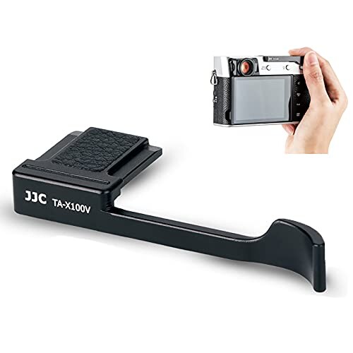 JJC 金属 サムグリップ サムレスト Fujifilm Fuji X100VI X100V X100F X-E4 X-E3 カメラ適用 装着簡単 カメラホールド感を高める 黒い