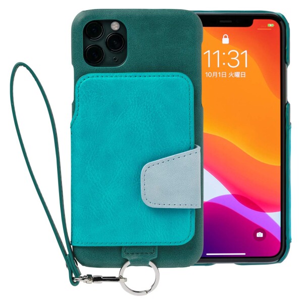 トーモ RAKUNI Soft Leather Case for iPhone 11 Pro Max rak-19ipl-pgrn レイクグリーン