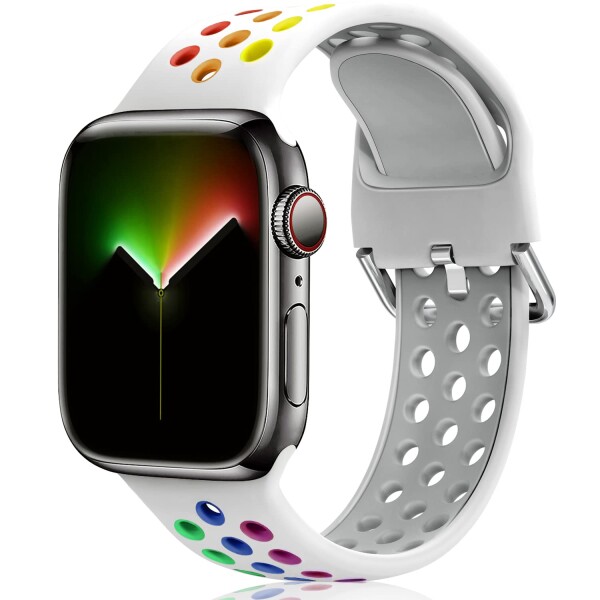 コンパチブル apple watch バンド アップルウォッチ バンド iwatch series 9/Ultra2/Ultra/8/7/6/5/4/3/2/1/SE スポーツバンド 交換用ベ