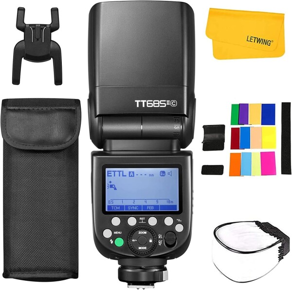 GODOX TT685II-C TT685CII カメラフ ラッシュ ストロボ TTL HSS 1/8000s 2.4G 無線 伝送 スピードライト フラッシュ キヤノン EOS カメラ