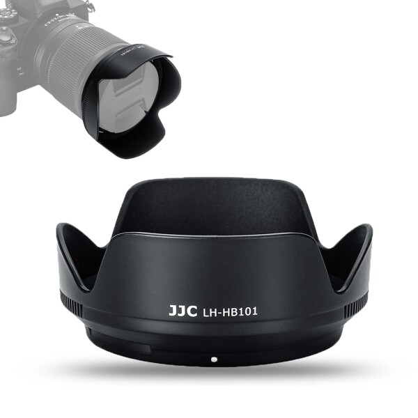JJC 可逆式 HB-101 レンズフード Nikon Nikkor Z DX 18-140mm F3.5-6.3 VR レンズ 用 Nikon Z fc Z50 カメラ に対応 Ф62mm保護フィルタ