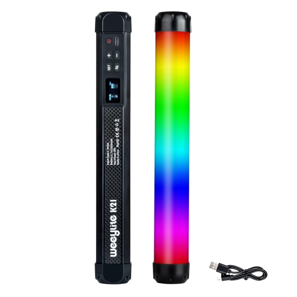 LED ビデオライト RGB 照明 撮影用 スティック ライト カメラ ライト 磁石式 ハンドヘルドライト USB充電式 2500K~8500K 2500mAh 第三弾