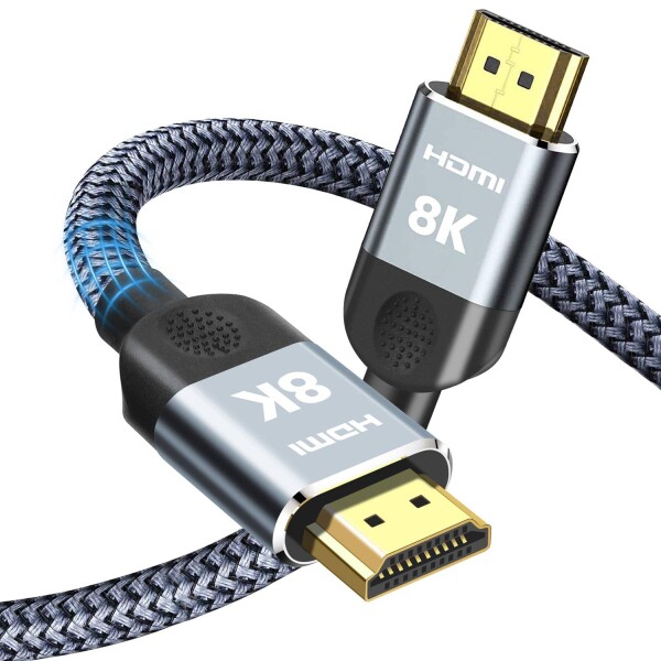8K HDMI ケーブル 2m HDMI 2.1規格 8K@60Hz 4K@120Hz/144Hz超高速48Gbps高耐久 ナイロン編み ハイスピード 7680x4320p UHD HDR HDCP eARC