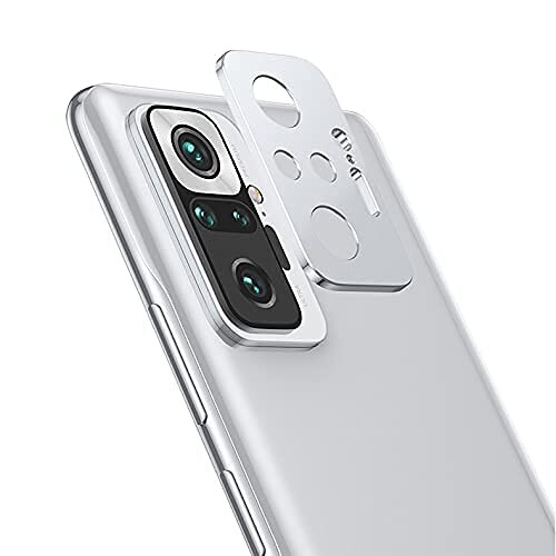 Redmi Note 10 Pro カメラリング レンズリング カメラ保護 レンズ保護 カメラ レンズ 保護 カメラレンズ (シルバー)