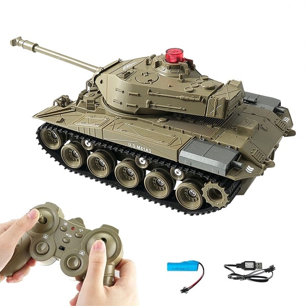 RC 戦車 タンク 軍用車両チ ャリオット ラジコンカー 2.4Ghz無線操作 シミュレーション戦車モデル 子供用おもちゃ 軍事趣味 人気 プレゼ