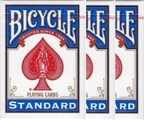 BICYCLE(バイスクル) 808 ライダーバック STANDARD トランプ ポーカーサイズ 青 3デックシュリンクパック