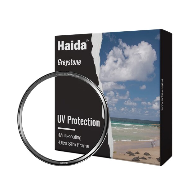 Haida UVフィルター 43mm 保護フィルター レンズフィルター カメラ用 金の外輪付き