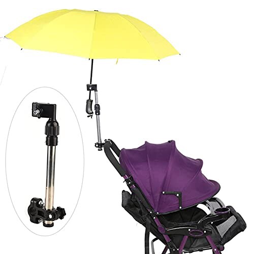 Alomejor さすべえ 傘スタンド 傘立て 長さ調整できる 360°回転 取り外し簡単 自転車/電動自転車/ハンドル/ベビーカー/車椅子/釣り 傘立