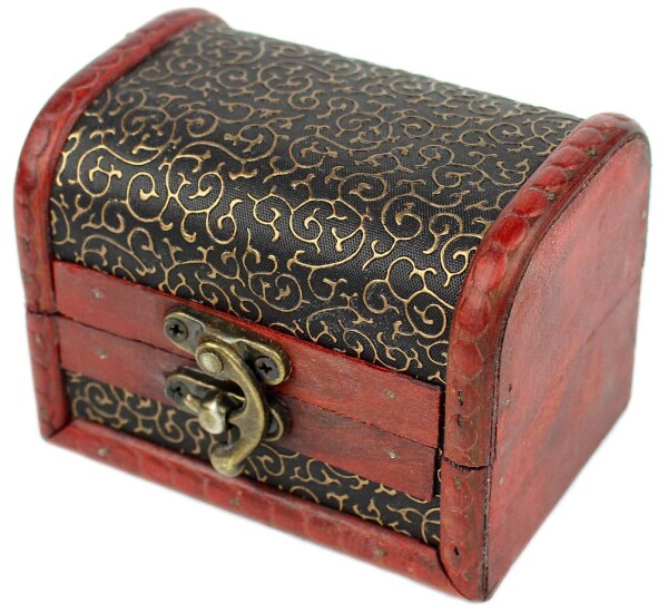 Anberotta ジュエリーボックス コスメ メイクボックス 小物入れ 化粧品 木製 アンティーク調 ケース 宝石箱 収納箱 アクセサリー インテ