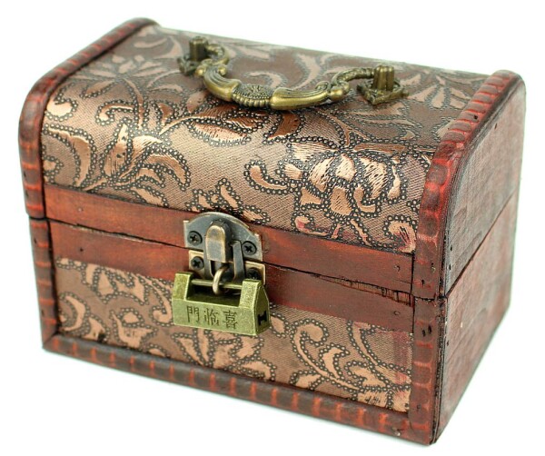 Anberotta ジュエリーボックス コスメ メイクボックス 小物入れ 化粧品 木製 アンティーク調 ケース 宝石箱 収納箱 アクセサリー インテ