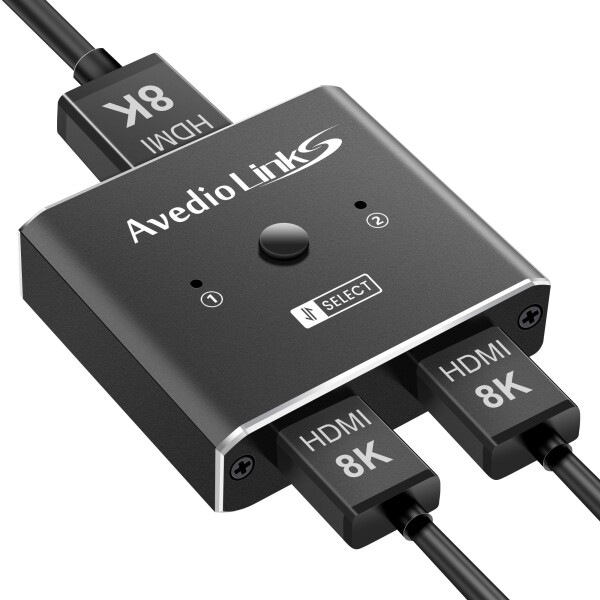 avedio links HDMI 切替器 超高速HDMI 2.1 セレクター 2入力1出力/1入力2出力 双方向 HDMI スイッチャ 4K@120Hz 1080P@240Hz 48Gbps 手動