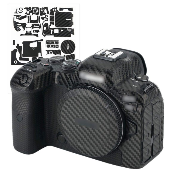 カメラ 保護レザーフィルム カメラ本体 保護フィルム キヤノン Canon EOS R6 EOSR6 カメラ 用 3M材料 マトリックスブラック