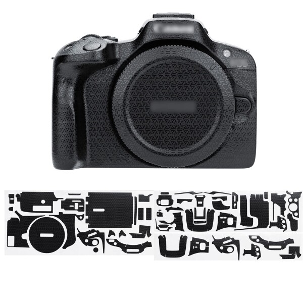 カメラ 保護レザーフィルム カメラ本体 保護フィルム Canon EOS R50 EOSR50 カメラ 用 3M材料 ウーブンブラック