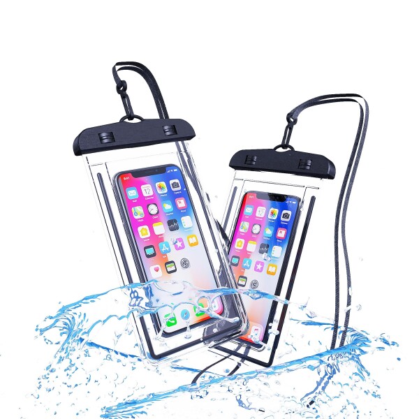 LEMESO スマホ 防水ケース 2枚セット 携帯 iphone用 防水 袋 スマホ 完全防水 海 プール 海水浴 釣り 水泳 お風呂 首かけ プール 小物用