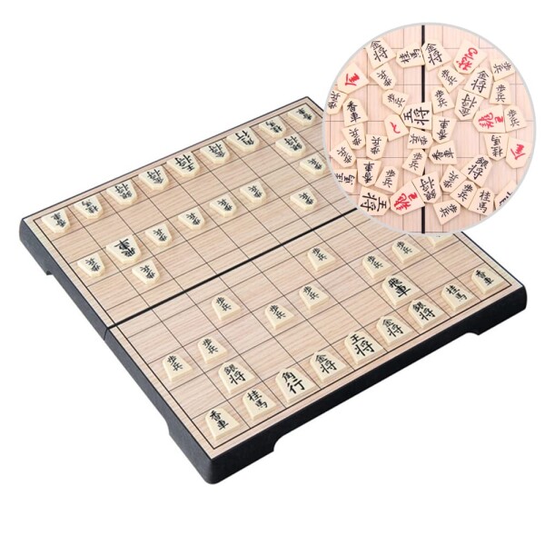 KOKOSUN 将棋 将棋セット 折りたたみ盤 収納便利 (丸角型-1)