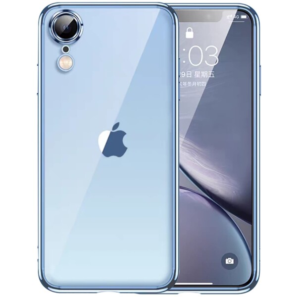 Tecxin iPhone XR ケース スマホケース 携帯カバー 透明 シリコン ソフト 薄型 耐衝撃 耐久 ハイエンド レンズ保護フィルム付き iphone x