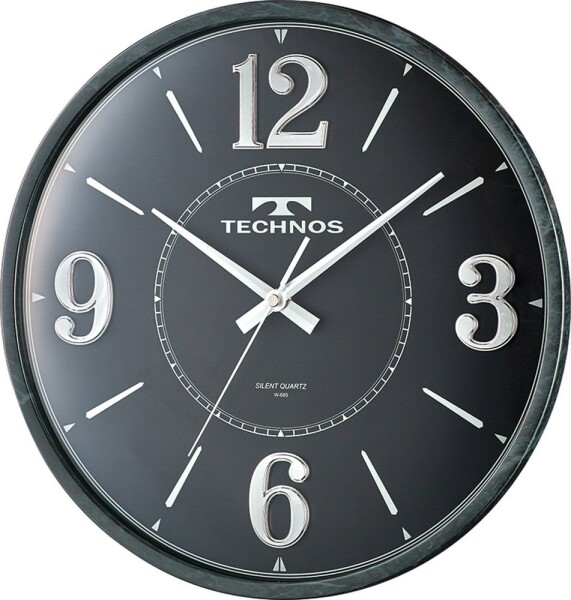 TECHNOS(テクノス) 置き時計・掛け時計 クロイシメ 直径33×5.1cm