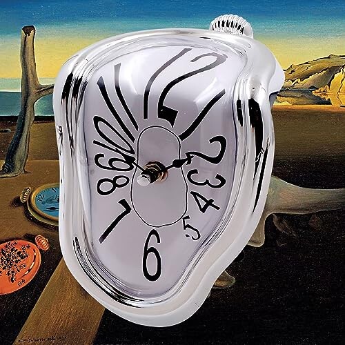 FAREVER 溶ける時計 サルバドール・ダリ 時計 溶ける時計 ホームオフィスの棚の上のテーブルを飾るために、興味深い、創造的な贈り物、ア