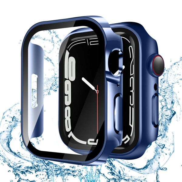 YUGYUG for Apple Watch Series SE2/SE/6/5/4 44mm ケース アップルウォッチSE2/SE/6/5/4 44mm ケース PC素材 IP68 防水ケース 3D直角エ