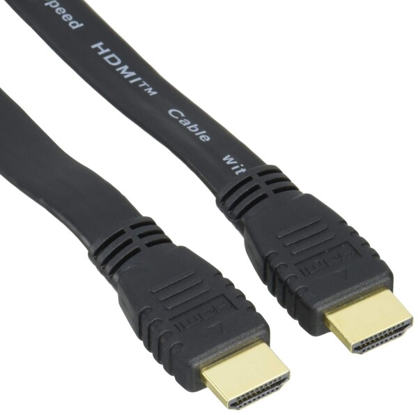 オーム電機 HDMIフラット ハイスピードイーサネット (PS3/XBOX360)対応 1.4ケーブル1.5Mクロ 05-0274 VIS-C15F-K