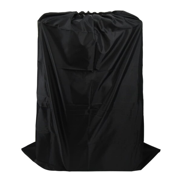 GARIKEN 巾着袋 大きいサイズ 開閉簡単 手提げ 布団 衣類 収納 保管 持ち運び 撥水加工 (140cm×110cm ブラック)