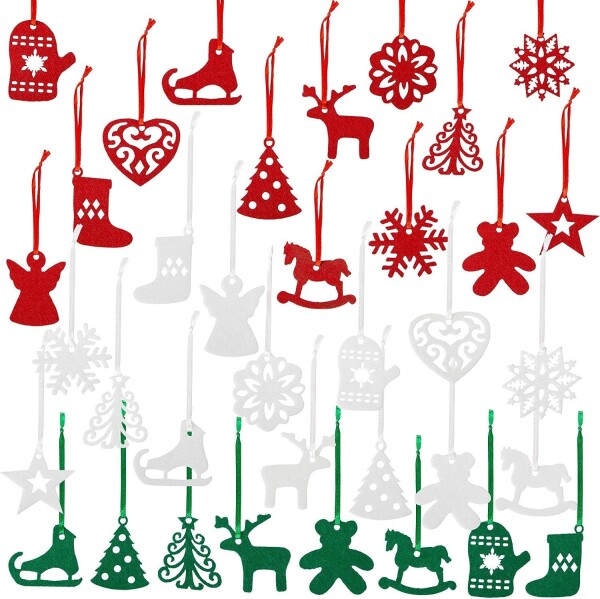 NALER クリスマスツリー オーナメント クリスマスグッズ 36枚セット クリスマスツリー トナカイ 星 天使 靴下 手袋 christmas decoration