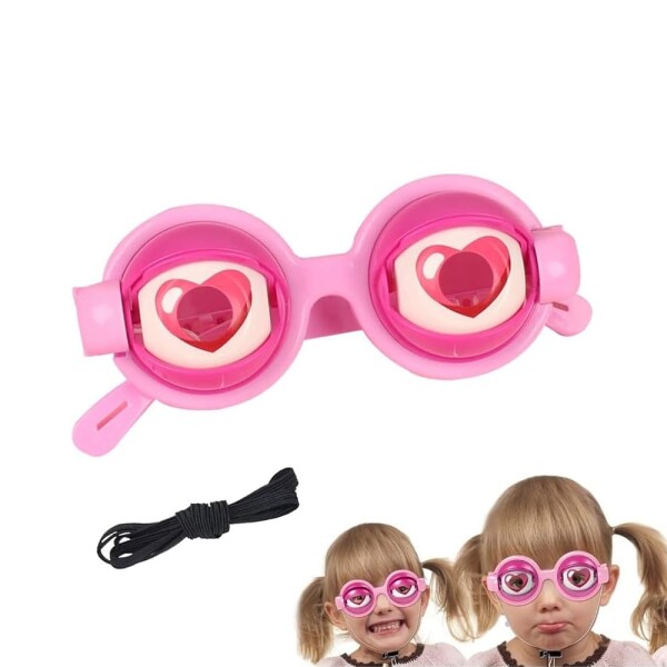 (Wovzoe) サプラアイズ メガネ 眼鏡 おもしろ 仮装 面白 パーティ パーティー イベント 誕生会 コント 合コン (可愛いハートデザイン)
