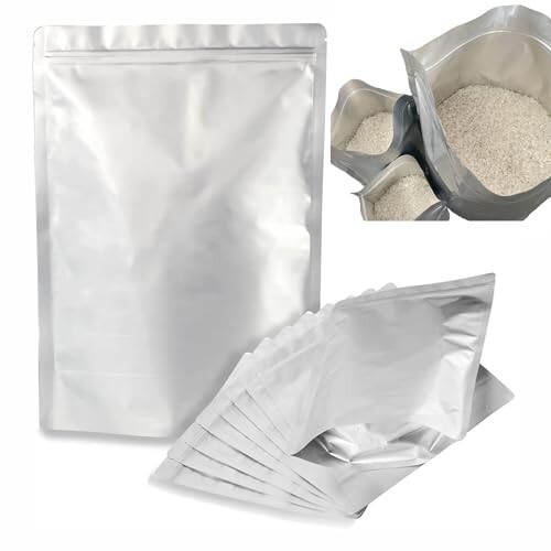 米びつ 保存袋 米袋 10kg用5枚 セット お米 真空保存容器 米袋 食品米櫃アルミ袋ジッパー付き 袋 コーヒー豆 シリアル ナッツ コーヒー