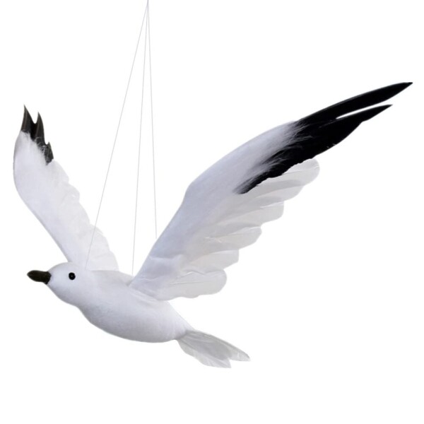NOLITOY カモメ 空飛ぶ姿 白い鳥 フィギュア リアル 飾り 置物 ペンダント 装飾 ガーデンオーナメント 動物モデル フォーム製 オブジェ
