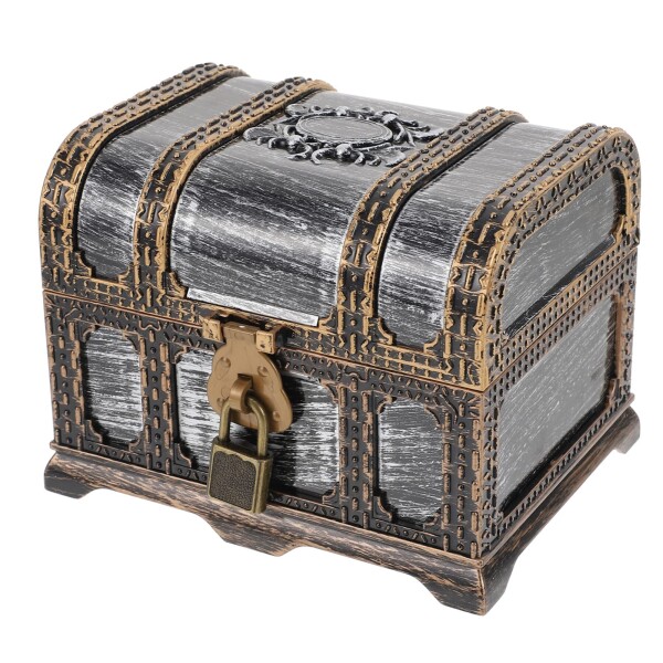 NUOLUX ジュエリーボックス 海賊 アンティーク 宝箱 鍵2本付き 収納ボックス アクセサリーケース 子供 小物入れ コスメボックス 卓上 貯