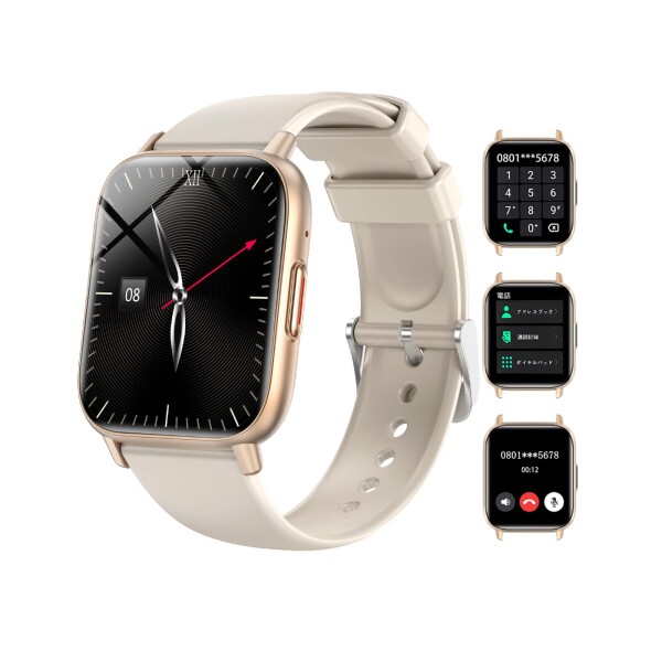 Seefox スマートウォッチ 多種機能付き Smart Watch Bluetooth5.3通話機能付き 1.85インチ大画面 iPhone/アンドロイド対応 100多種類な運
