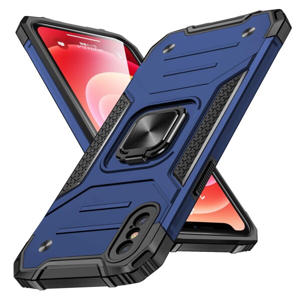 iphone xs max 用 ケース リング 耐衝撃 衝撃吸収 米軍MIL規格取得 レンズ保護 TPU+PC リングつき 指紋防止 車載ホルダー対応 スタンド機