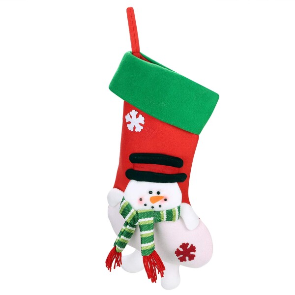 クリスマス 靴下 ソックス ストッキング サンタクロース ギフトバッグ プレゼント袋 3D 立体 可愛い クリスマスツリー飾り お菓子 キャン