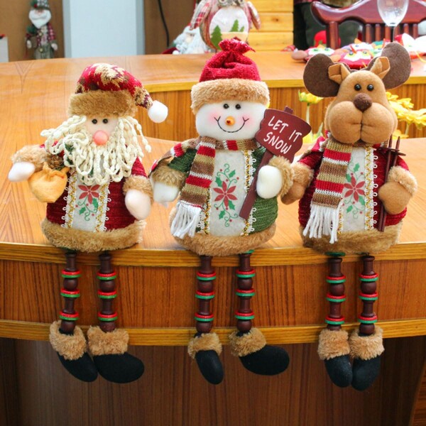 クリスマス 飾り人形 卓上 置物 ぬいぐるみ 32cm*13cm クリスマス オーナメント 置物 お洒落 小型 窓飾り テーブルデコレーション 北欧風
