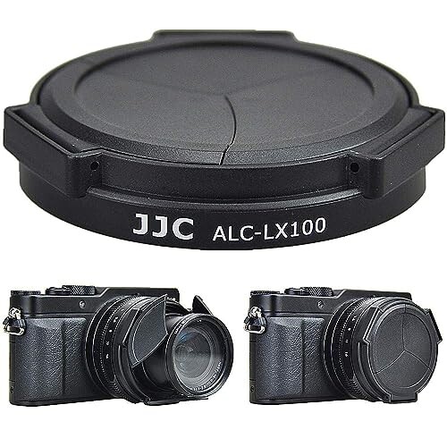 JJC オートレンズキャップ パナソニック LUMIX DMC-LX100 / DMC-LX100II ライカ D-LUX (Typ 109) / D-LUX 7 カメラ対応 自動開閉キャップ