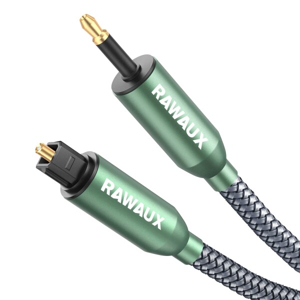 RAWAUX ミニトスリンクケーブル トスリンク to Mini Toslink デジタル光ケーブル 24K金メッキ 光オーディオケーブル S/PDIF トスリンクア