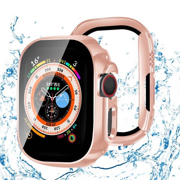 HELOGE for アップルウォッチ カバー 49mm Apple Watch ケース ultra2/ultra 49mm 対応 ップルウォッチ ケース 3D直角エ ッジデザ 防水イ