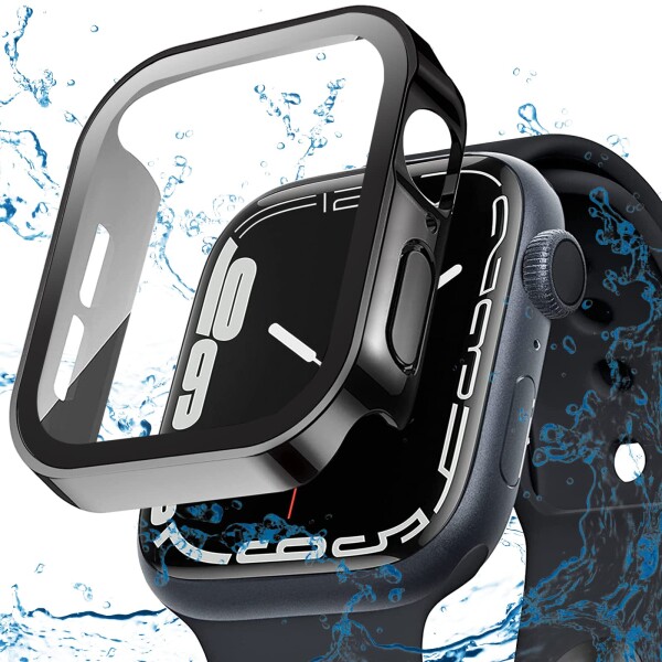 (ILYAML) for Apple Watch ケース Apple Watch ケース 対応 IP68完全防水 バンド 水泳・スポーツ専用 防水ケース 3D直角エッジデザイン