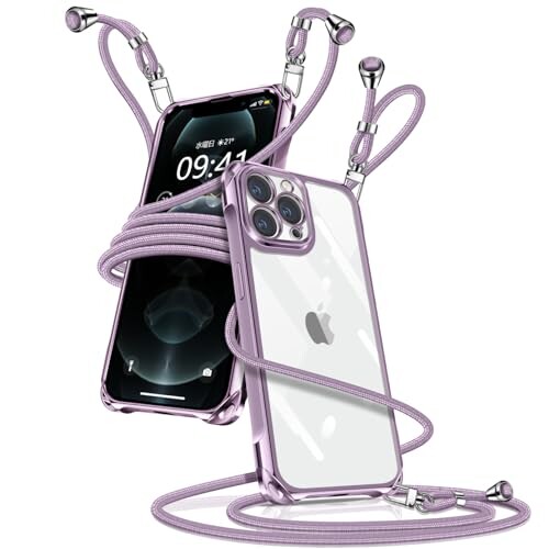 iPhone 12 Pro Max ケース クリア ショルダー iPhone12pro max スマホケース アイフォン12ProMax カバー 肩掛け 斜めかけ 縄掛けケース