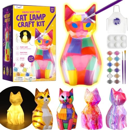 描ける 猫ランプ お絵描きキット 工作キット 手作りキット 動物ランプ 間接照明 子供 メイキングトイ 男の子 女の子 プレゼント