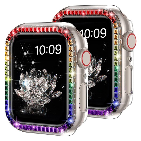 (2個入り)NINKIコンパチブル Apple Watch 保護ケース 42mm Apple Watch 1 2 3 ケース iWatch 42mm PC材質 マルチダイヤモンド ピカピカ