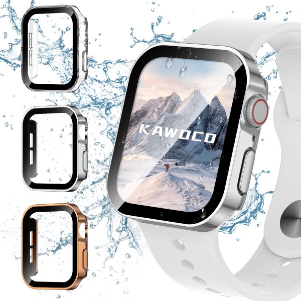 Kawoco アップルウォッチ 防水 カバー 保護 iWatch 45mm Series9 Series8 Series7 直角エッデザイン apple watch 用 ケース 対応 45mm シ