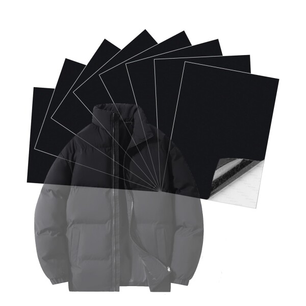 DreaModes 補修シート 強力 ダウンジャケット 約200x145mm 8枚 ダウンジャケット補修 パッチ自己接着 衣類修理シート ポリエステル 修理